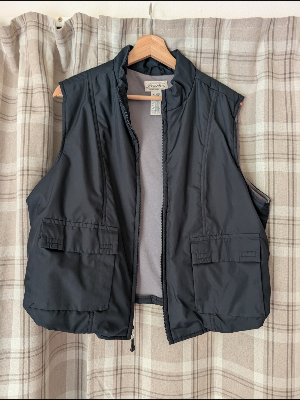 St. John's Bay Black Quilted Jacket Vest